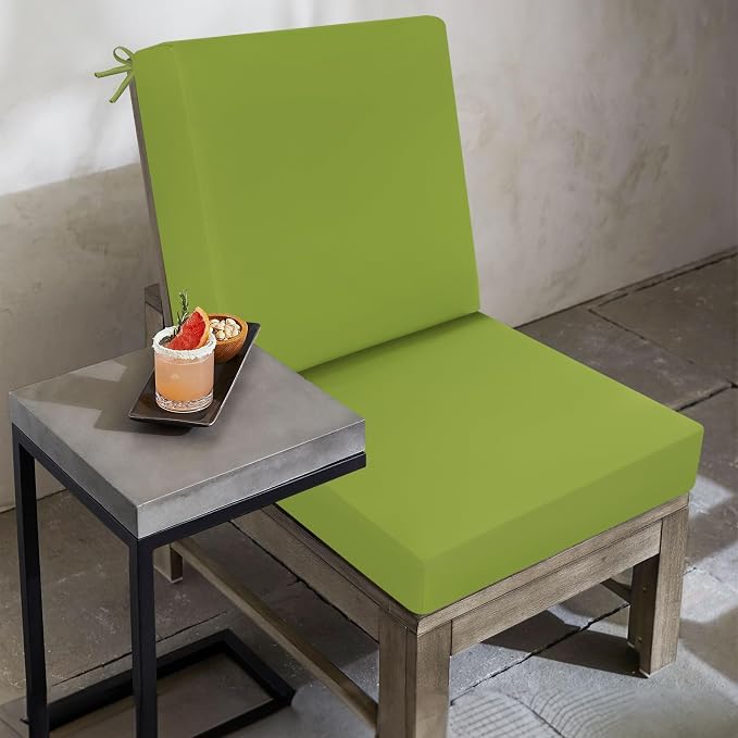 idee-home Outdoor Patio Dining Chair Cushion High Back | Density Foam Chair Cushions Seat with Removable Cover, WeatherResistant Indoor Deep - Image 5