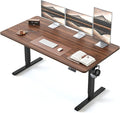 BANTI 63 × 28 Inches Standing Desk, Ergonomic, Electric Height Adjustable, Sit and Stand Up, Computer Desk with a Deeper Desktop, Black Frame/Black Walnut Top by Bantifurniture