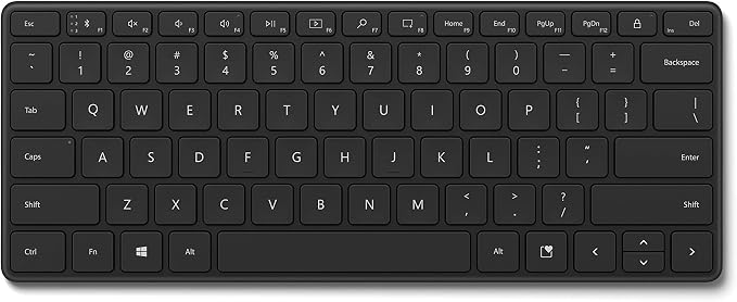 Microsoft Designer Compact Keyboard - Matte Black. Standalone Wireless Bluetooth Keyboard. Compatible with Bluetooth Enabled PCs/Mac - Image 2