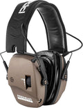 PROHEAR Digital Electronic Shooting Ear Protection Muffs with GEP02 Gel Ear Pads, Hunting 5X Sound Amplification Earmuffs, NRR 23dB Low Profile Hearing Protection for Gun Range - Brown by PROHEAR