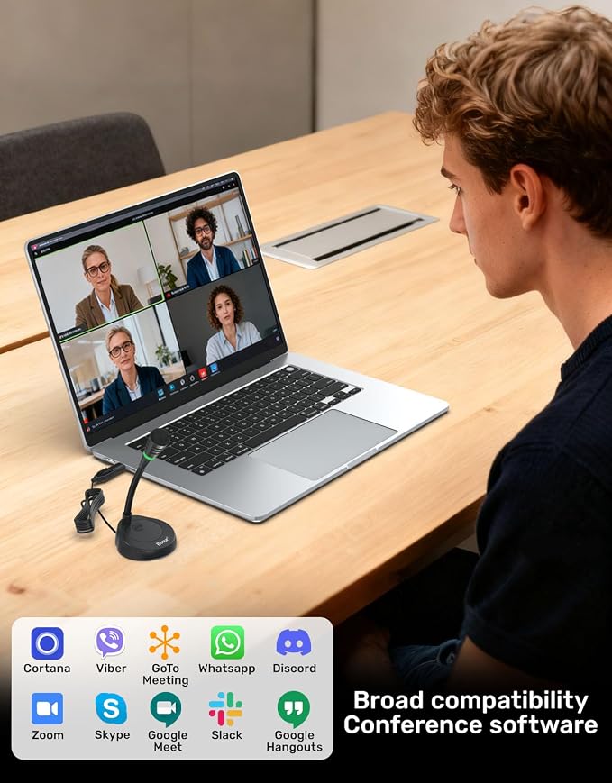 Mic for Mac Mini M4/M4 Pro, USB-C, Plug & Play Desktop, Cardioid Condenser | Custom for Mac Mini M4/M4 Pro, External Small Computer Mic for Laptop, MacBook Pro/Air, Recording, Dictation, Meeting - Image 2