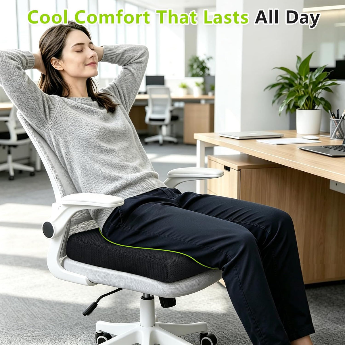 Extra Large Seat Cushion for Sofa with 3D Breathable Grid - Image 7