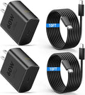 60W USB C Super Fast Charger Type C Android Phone Charger Fast Charging Block with 10ft USB-C to USB-C Cord Compatible with Samsung Galaxy S26 Ultra/S26/S26+/S25/S25 Ultra/S25+/S24, iPhone, iPad by Ubearkk