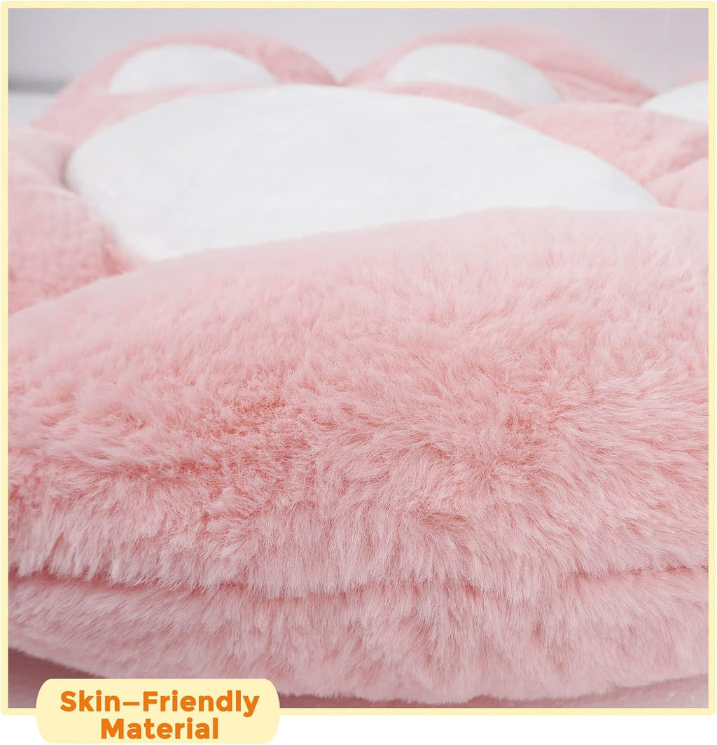 ELFJOY Cat Paw Cushion for Computer and Gaming Chairs 27.6"x31.5" Pink - Image 6