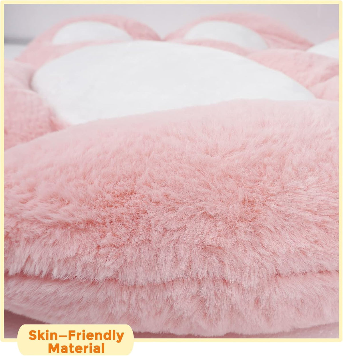 ELFJOY Cat Paw Cushion for Computer and Gaming Chairs 27.6"x31.5" Pink - Image 6