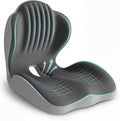 Ergonomic Seat Cushion with L-Shaped Design for Office Chair (Grey) | Memory Foam Orthopedic Cushion with Coccyx Hollow, Lumbar Support & Tailbone Pain Relief for Car, Truck, Gaming Chair by StyleComfortforEveryHome