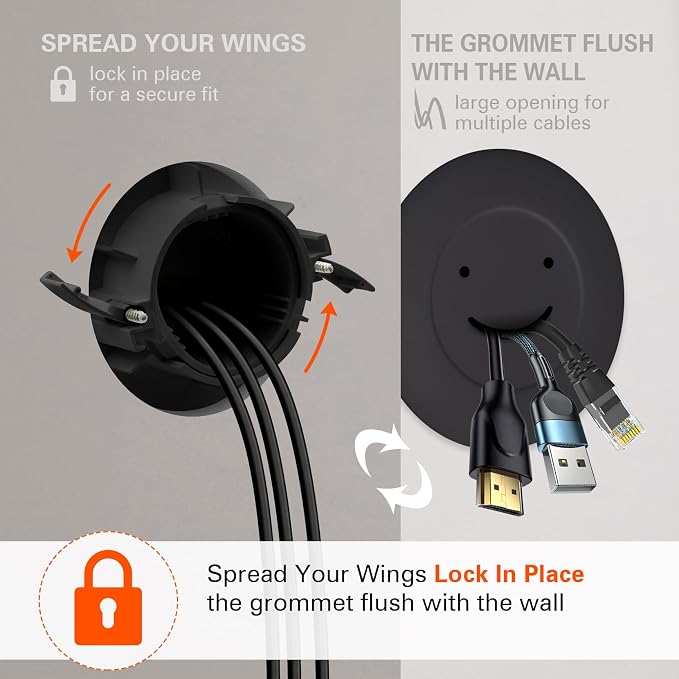 in Wall TV Cable Management Kit – Complete Wire Hider with Hole Saw | Complete in-wall TV cable management kit hides wires behind wall-mounted TVs, includes hole saw for easy DIY installation - Image 2