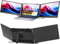 Laptop Screen Extender Monitor Portable,14.1" Ultra Thin 1080P FHD Lightweight Triple Screen,Portable Monitor for Laptops,Fit for 13-17" Laptop,Plug & Play Compatiable with Win/Mac/Chrome/Android by CIDETTYElectronics