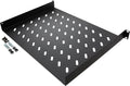 NavePoint Universal Rack Tray Vented Shelves 1U Black 14 Inches (350mm deep) No Lip by NavePoint