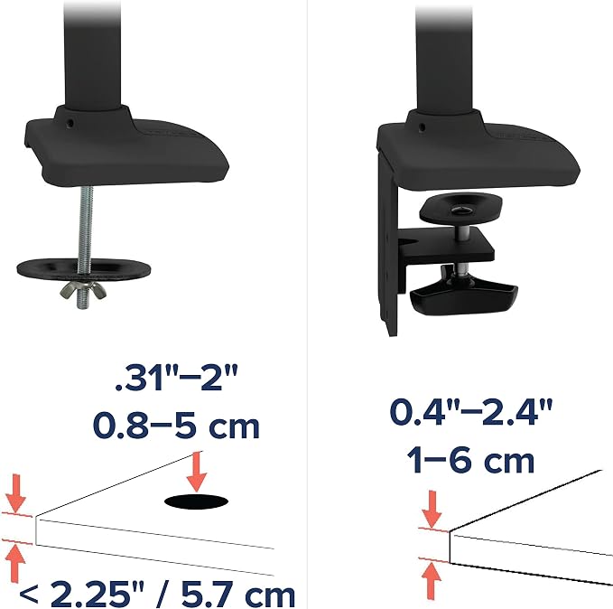 Ergotron – LX Monitor Arm, Single Monitor Desk Mount – fits Flat Curved Ultrawide Computer Monitors up to 34 Inches, 7 to 25 lbs, VESA 75x75mm or 100x100mm – Matte Black - Image 8