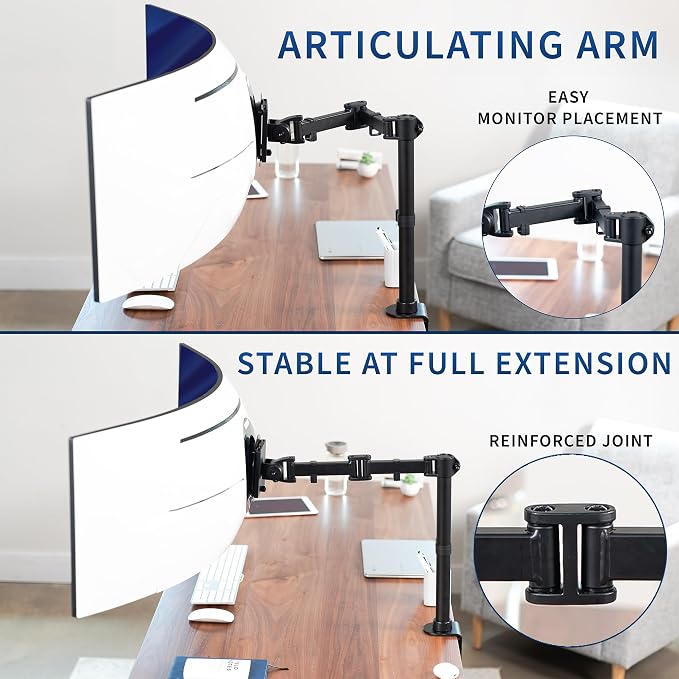 VIVO Single Monitor Desk Mount, Fully Adjustable Stand - Image 5