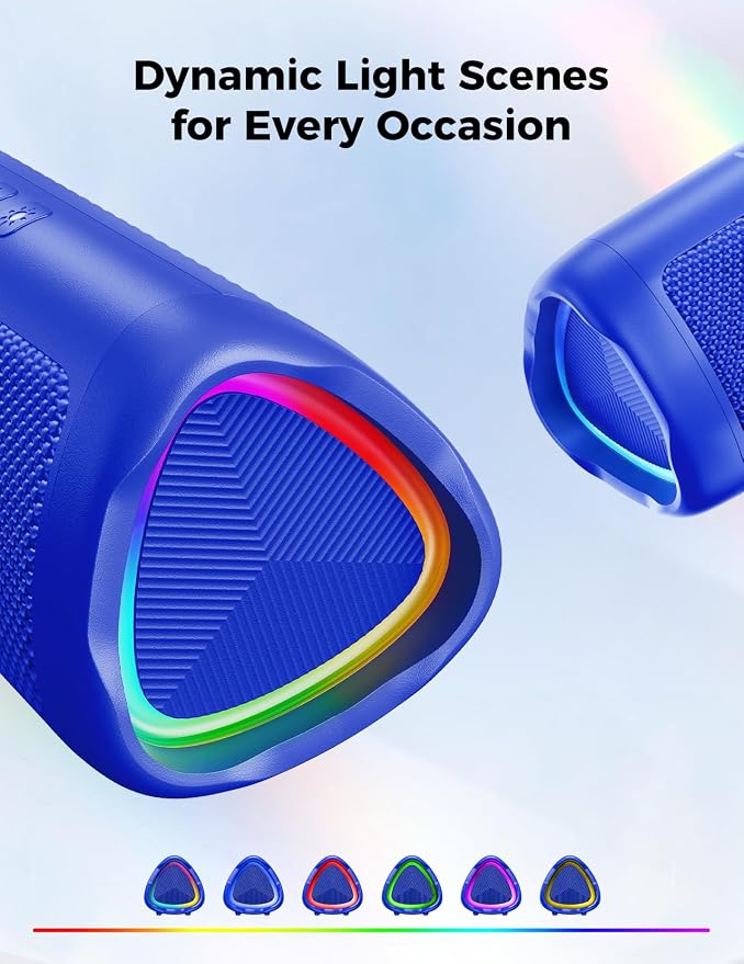 Bluetooth Speaker, 20W HD Sound, Portable Wireless, IPX5 Waterproof, Up to 24H Playtime, TWS Pairing, for Home/Party/Outdoor/Camping/Beach Essentials, Electronic Gadgets, Birthday Gift (Blue) - Image 3