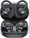 Wireless Earbuds, Bluetooth 5.4 Headphones Sport Over Ear Buds With ENC Mic | Noise Cancelling, 48H, Wireless Earphone With Earhooks, Stereo Deep Bass, IP7 Waterproof ear bud for Workout Running, Black by Jesebang
