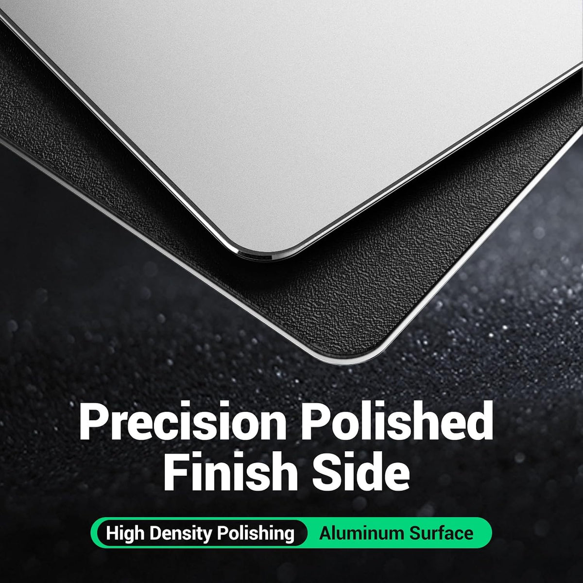 HONKID Metal Aluminum Mouse Pad for Magic Mouse 9.45 X 7.87 Inch Silver - Image 2
