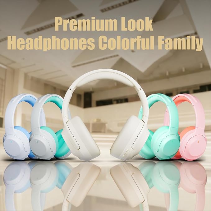 Upgraded Pro‑level Hybrid Active Noise Cancelling Headphones, HD Sound & Big Bass, 2X Softer Comfort, Long ANC Playtime, Wireless Over-Ear Bluetooth Headphones Perfect for Home Office|Travel|Pair - Image 7
