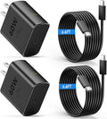 60W USB C Super Fast Charger Type C Android Phone Charger Fast Charging Block with 6.6ft USB-C to USB-C Cord Compatible with Samsung Galaxy S26 Ultra/S26/S26+/S25/S25 Ultra/S25+/S24, MacBook, iPad by Ubearkk