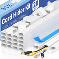 315in Cord Hider Kit, Paintable Cable Raceway, Cord Covers for Wall Mount TV, TV Cable Hider Wall Kit, Wire Management, W 0.96in x H 0.57in, White by JOYUMY