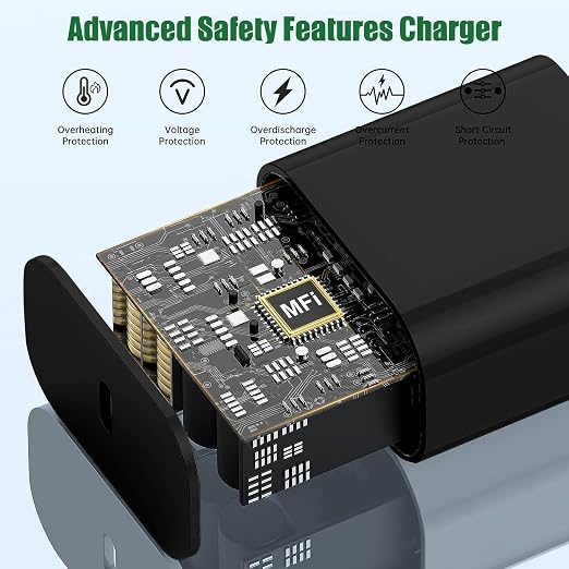 Apple Watch Charger Fast Charging, USB C Magnetic iWatch Fast Charging Cable Cord 6ft and iPhone Type C Wall Charger Block Plug for Apple Watch Series Ultra 2/Series 11/10/9/8/7/SE/6/5/4/3/2-Black - Image 4