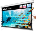 MIGO 100 Inch Tab-Tensioned Projector Screen,Electric Projector Screen Pull Down with 4K HD Partial Ambient Light Movie Screen,Wall Mount Ceiling Mount Automatic Screen for Indoor Home Theater Bedroom by MIGO