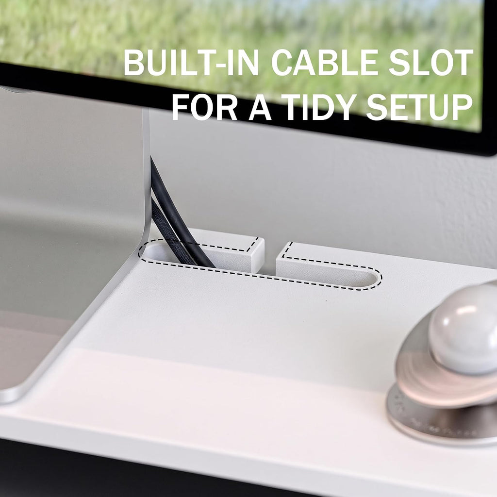 Bamboo Monitor Stand Riser with Drawer - Image 4