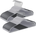 SONGMICS Plastic Clothes Hangers, Pack of 50, Space-Saving | 0.2 Inches Thick, 17.7 Inches Wide, 360° Swivel Hook, Light Gray and Dark Gray, BREANNA Collection UCRF50G by Unknown