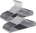 SONGMICS Plastic Clothes Hangers, Pack of 30, Space-Saving | 0.2 Inches Thick, 17.7 Inches Wide, 360° Swivel Hook, Light Gray and Dark Gray, BREANNA Collection UCRP30G by Unknown