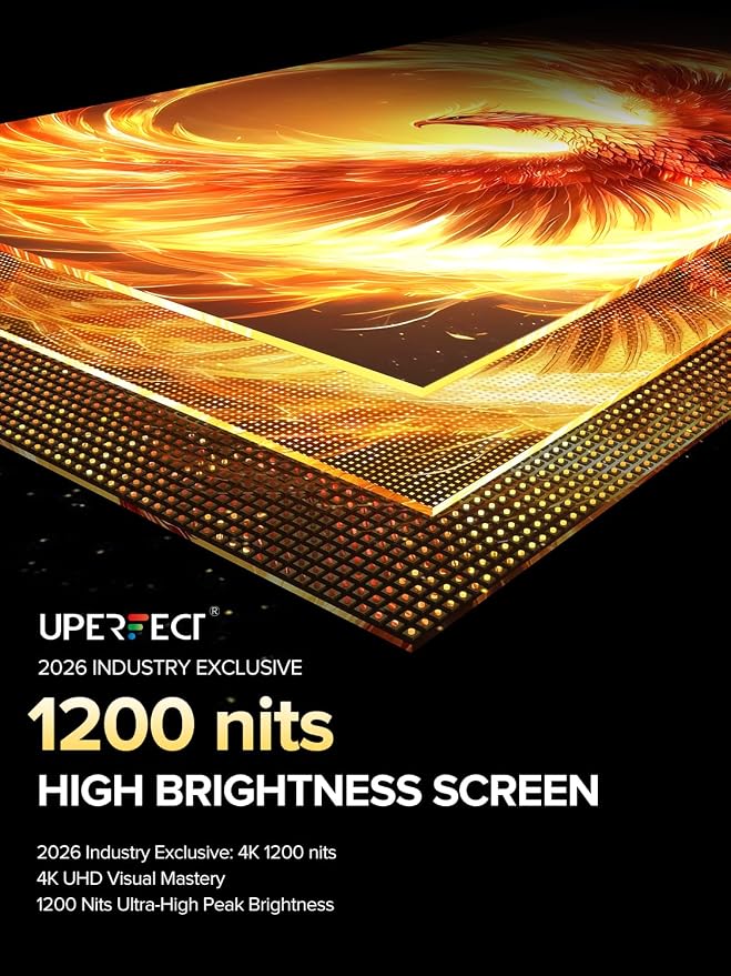 UPERFECT Portable Monitor 4K 16" 1200 Nits, 145% sRGB Laptop Monitor | 3840*2400 UHD, 2000:1 Contrast, USB-C & MINI HDMI, VESA & Smart Case, Travel Screen for Computer, PC, Game Consoles - Image 2