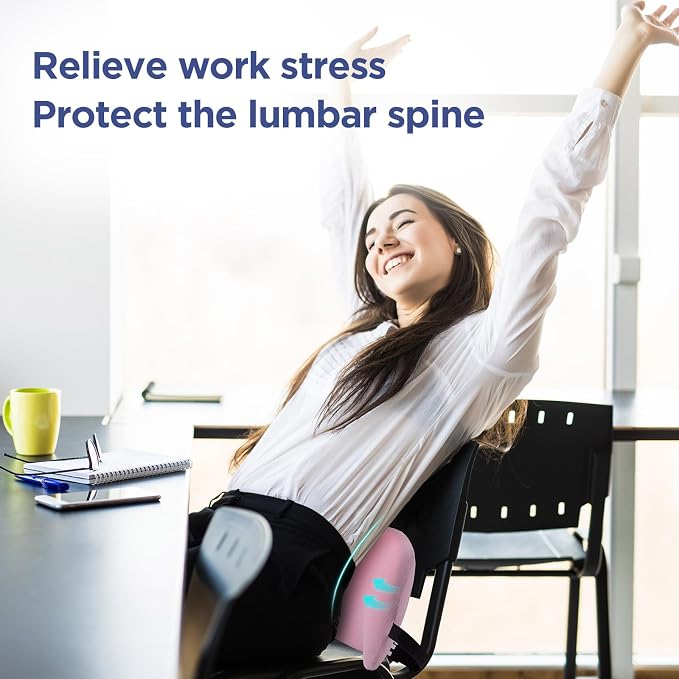 Lumbar Support Pillow for Office Chair, Memory Foam Car Back Cushion | Lumbar Pillow Lower Back with Adjustable Straps, Ergonomic Chair Back Pillow for Office, Car, Gaming Chairs and Bed - Image 8