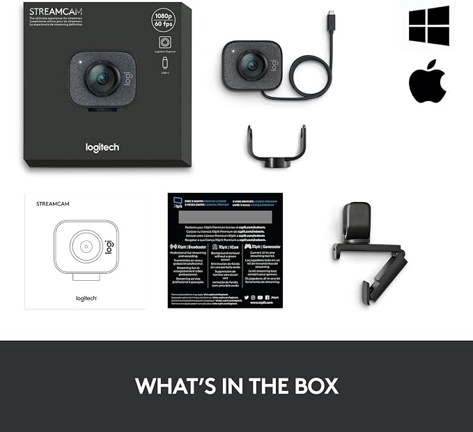 Logitech 2022 StreamCam 1080P HD 60fps Streaming Webcam Full HD Camera with USB-C & Integrated Microphone for Live Streaming and Content Creation - Graphite - 960-001280 (Renewed) - Image 7