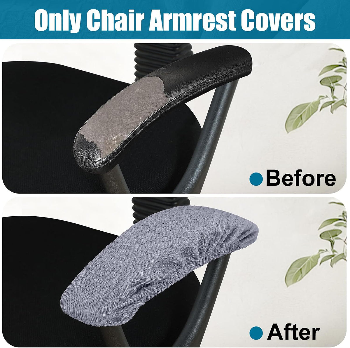 Smiry Office Computer Chair Armrest Covers, 2PCs Anti-dust Arm Rest Pad - Image 6