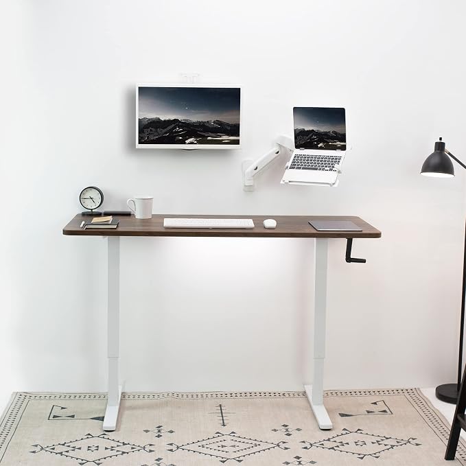 VIVO Height Adjustable 17 to 32 inch Single Monitor Articulating Wall Mount for Standing Workstations, Fits 1 Screen with Max VESA 100x100mm, White, MOUNT-VW01AW | Height Adjustable Articulating Wall Mount for Standing Workstations, Max VESA 100x100mm,... - Image 6
