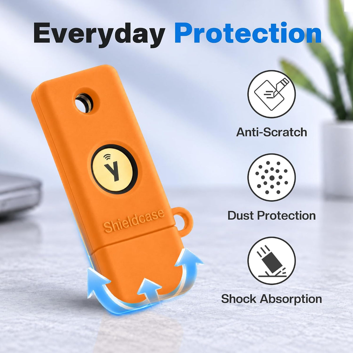 Silicone Case for YubiKey 5C NFC, Orange - Image 4