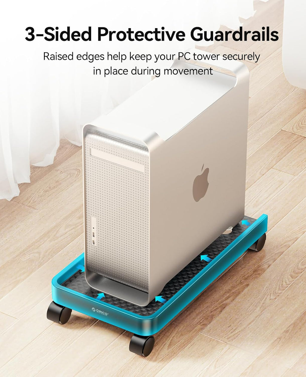ORICO Mobile CPU Stand for Under Desk, Swivel Wheels, Locking Wheels, CPB2 - Image 4