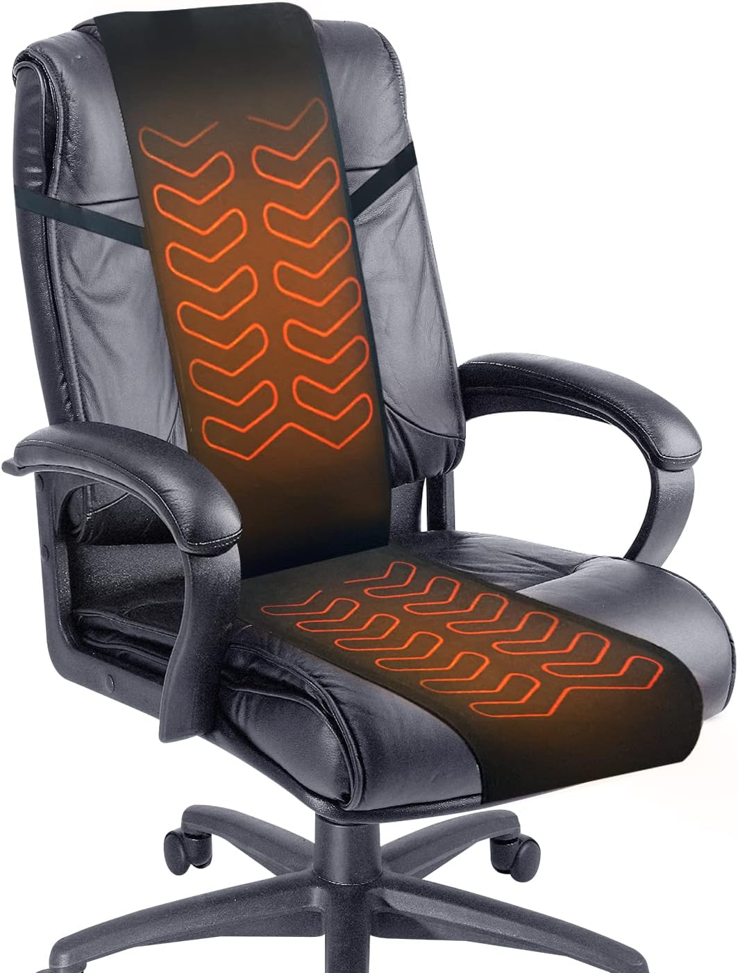 Foldable & Washable Fabric Heated Seat Cushion with Temperature Control & Timer-for Office/Home Use by MAXCOM