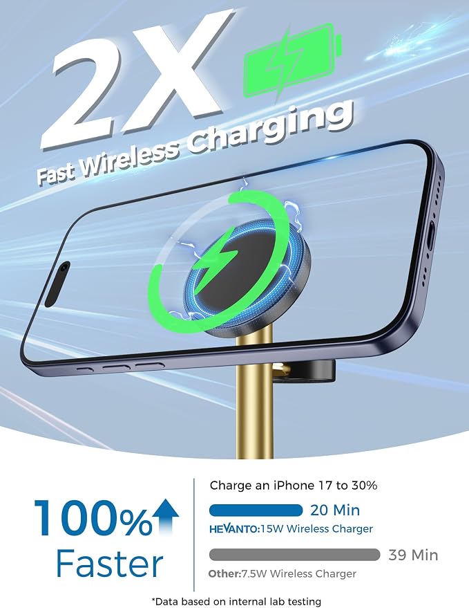 2026 3 in 1 Wireless Charging Station for Apple MagSafe Charger, 15W Fast Magnetic Mag-Safe Charger Stand for iPhone 17 16 15 14 13 12 Apple Watch AirPods Series GoldBlack - Image 2