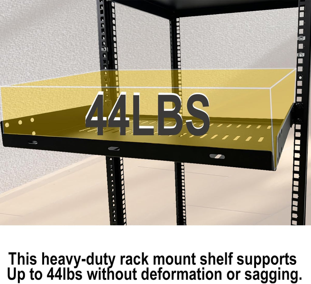 1U 19" Cantilever Rack Shelf Heavy Duty 8 inch Deep 2 PCS - Image 6