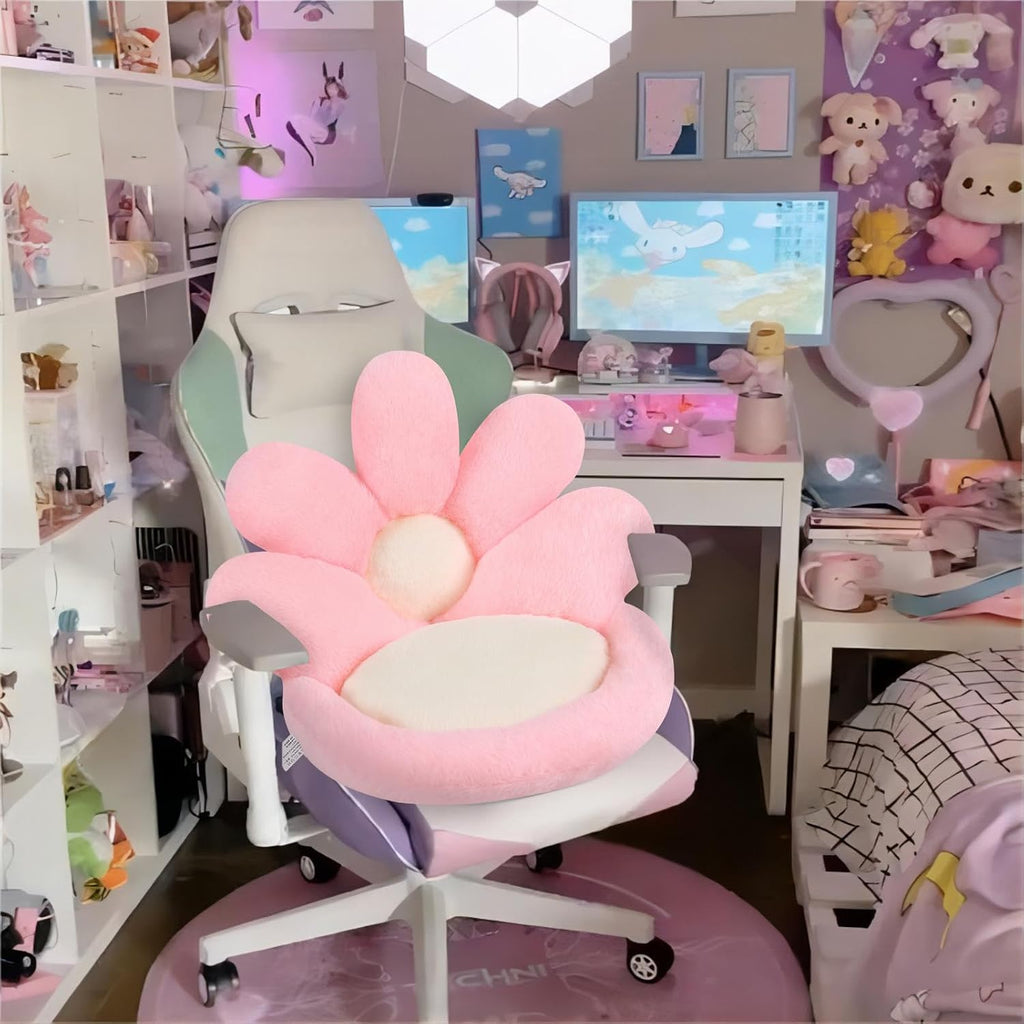 Ditucu Flower Shape Chair Pillow Cute Seat Cushion 19 inch Comfy Lazy Sofa Floor Pillows Dorm Seating for Bedroom Decor Pink - Image 2