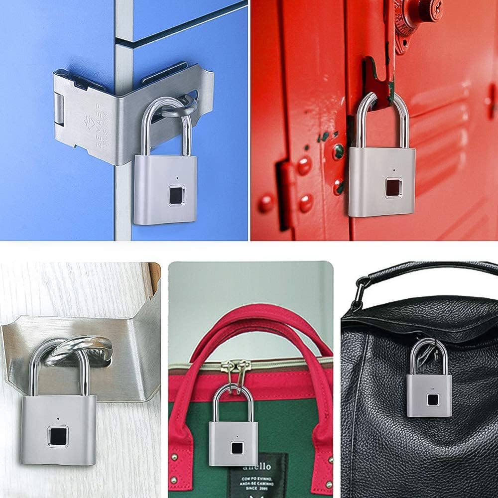 Fingerprint Padlock, USB Charging Waterproof Mini Smart Security Lock with No App, No Key, No Trouble, Friendly for Kids and Elderly - Image 7