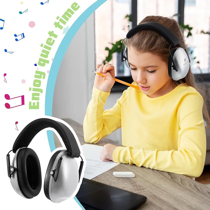 6 Pcs Noise Cancelling Headphones Kids Adult Ear Muffs Bulk, Ear Protection 27db Noise Reduction Hearing Earmuff - Image 6