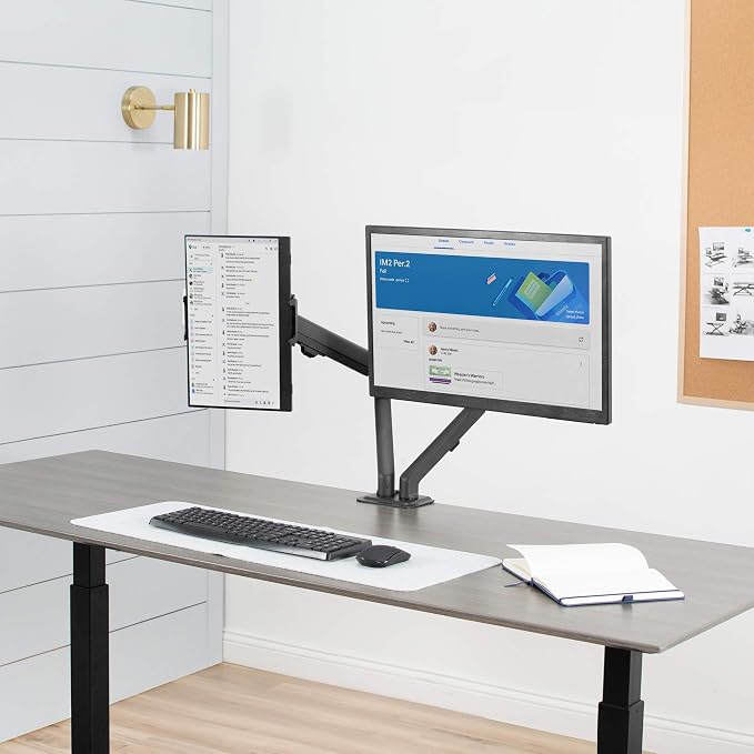 VIVO Universal VESA Mount Adapter for Tablets, 2-in-1 Laptops, & 15.6 inch Portable Monitors, Max VESA 100x100, Adjustable Laptop Holder, Black, MOUNT-UVM02 - Image 4