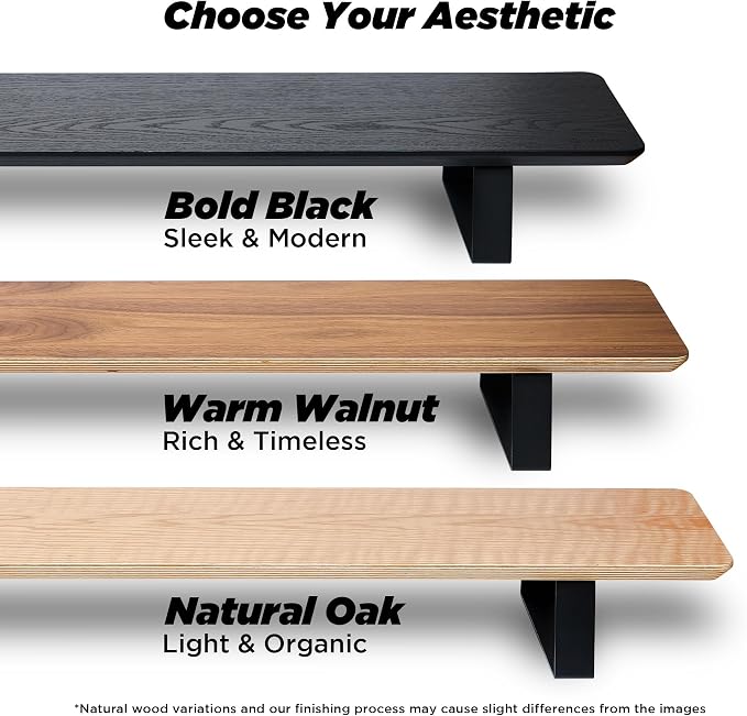 Moodular Wooden Monitor Stand Desk Organizer, Large 45.6" Oak | Customizable Organized Workspace, Aluminum Slide Rails, 10 Add-Ons Sold Separately: Storage Drawer, Tablet, Phone & More - Image 9