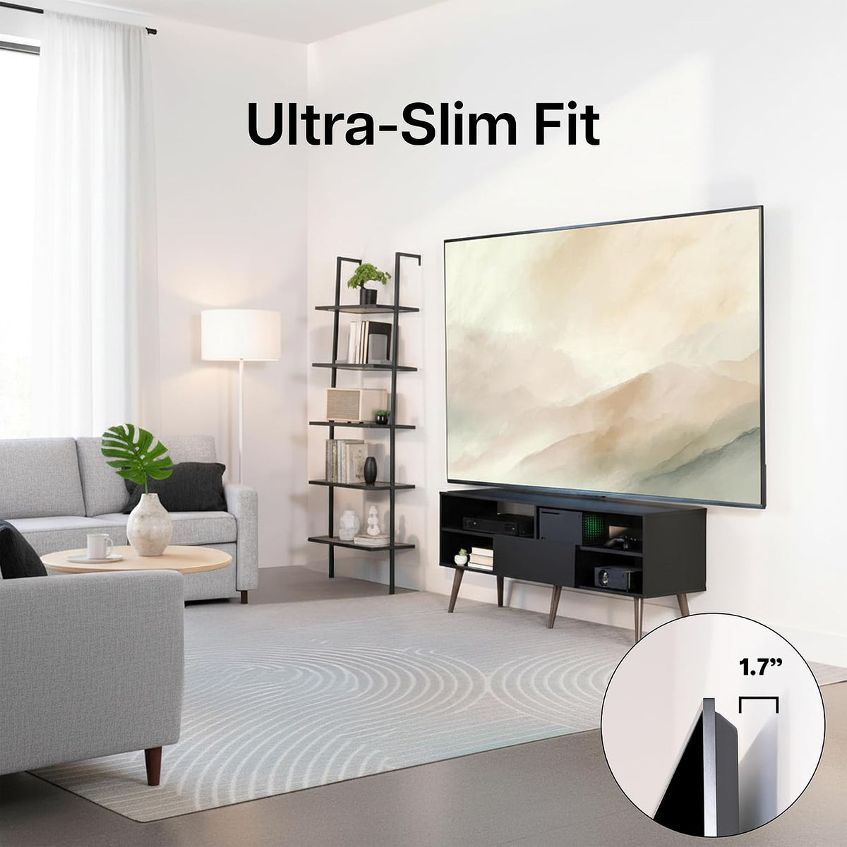 VIVO Black No Stud TV Wall Mount for 32-100 in Screens, MOUNT-NS100 - Image 5