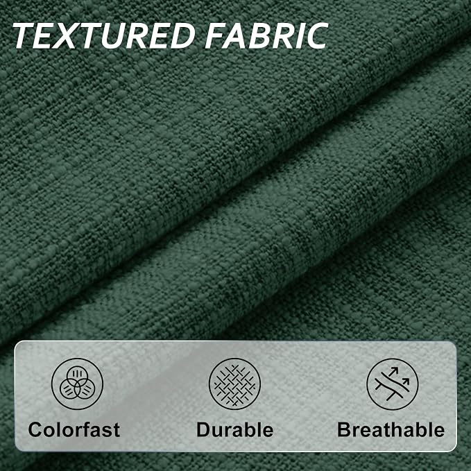 Basic Beyond Chair Cushions for Dining Chairs with Ties and Removable Cover, 2" Thick Seat Cushions for Kitchen Chairs, Set of 4, 17" x 16", Forest Green - Image 5
