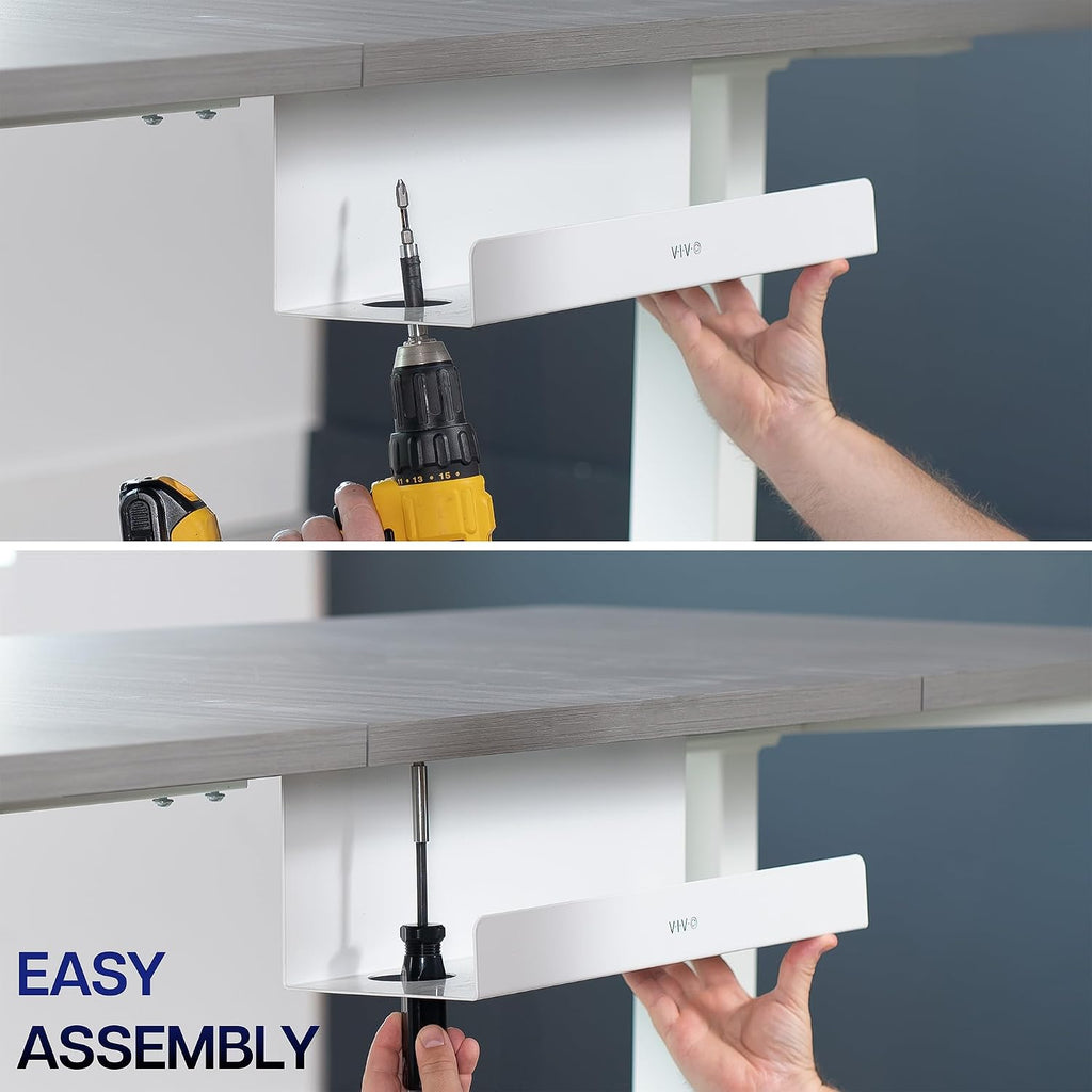 VIVO Extra Deep Under Desk Cable Management Tray, 17", Holds 11 lbs - Image 9