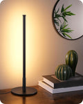 EDISHINE LED Table Lamps for Living Room, Modern Dimmable Desk Lamp, Black | 3 Color Temperature, Memory Function, Metal Finish, Skinny Modern Minimalist Style for Bedroom, Corner by EDISHINE