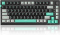 MageGee SKY81 75% Mechanical Gaming Keyboard, Gasket Hot Swappable Wired Custom Creamy Keyboard with 5-Layer Sound Dampening, Knob Control, RGB Backlit, NKRO for Win/Mac (Dark Elf, Blue Whale Switch) by MageGee