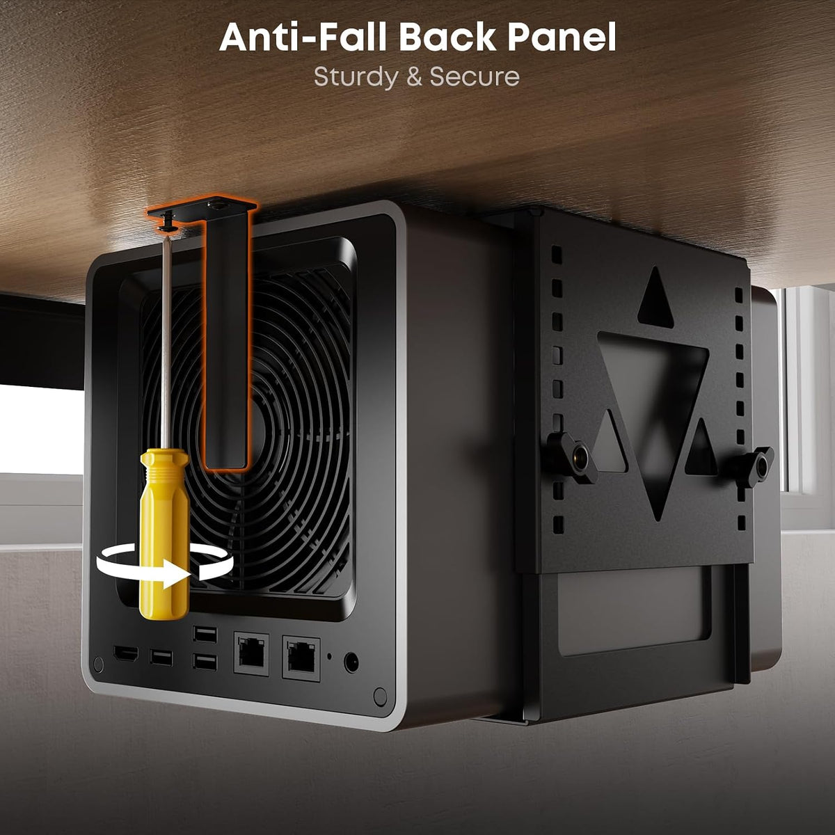 PUTORSEN Under Desk Mini PC Mount NAS Mount Bracket Holder - Image 5