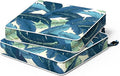 Patio Chair Cushions 19 x 19 x 3 Inch, Outdoor Cushions for Patio Furniture, Water Repellent Outdoor Seat Cushions with Straps Garden Sofa Couch Pads, Set of 2, Swaying Palms Blue by TWLEAR
