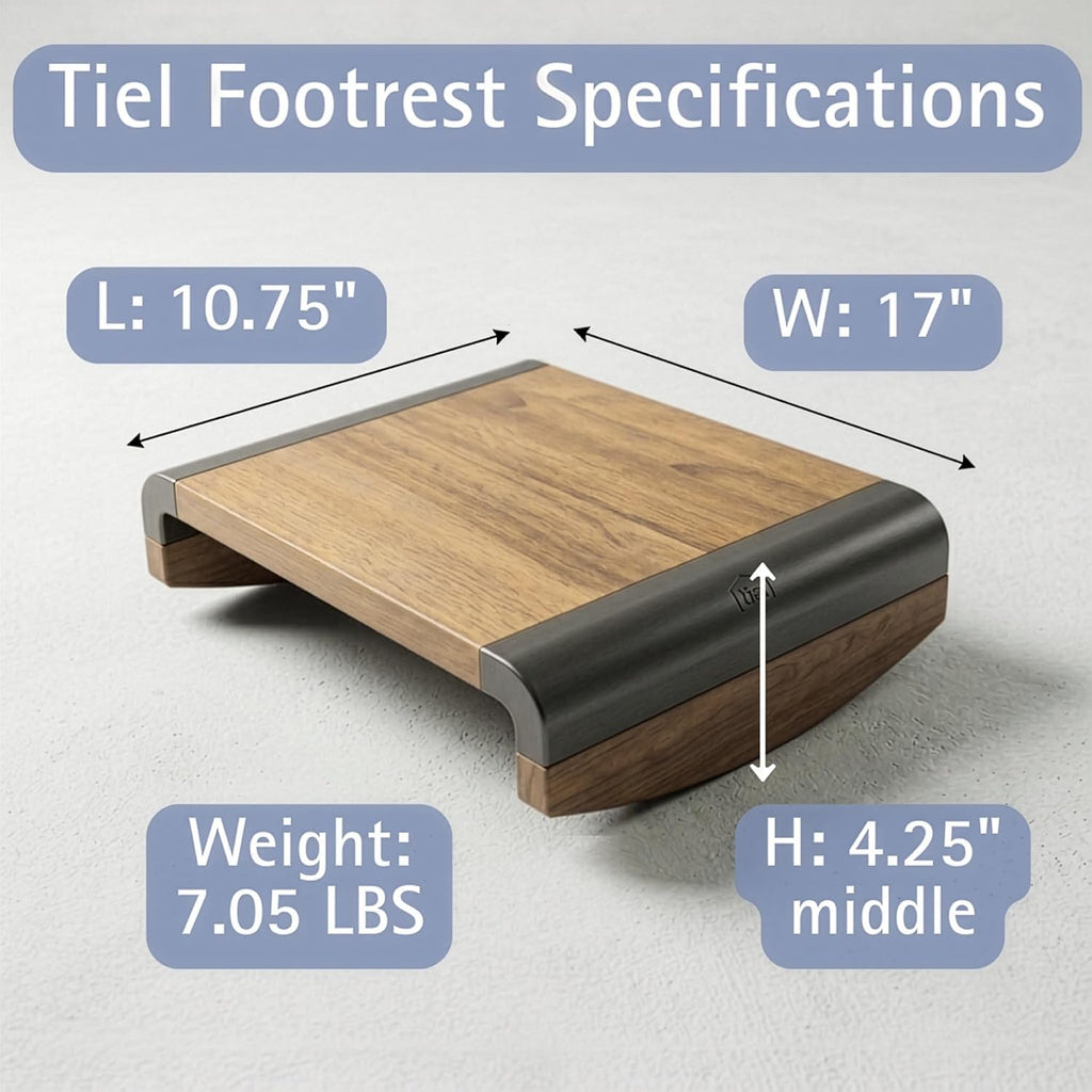 Tiel Ergonomic Wooden Foot Rest for Under Desk - Image 6