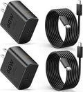 60W USB C Super Fast Charger Type C Android Phone Charger Fast Charging Block with 12ft USB-C to USB-C Cord Compatible with Samsung Galaxy S26 Ultra/S26/S26+/S25/S25 Ultra/S25+/S24, MacBook, iPad by Ubearkk